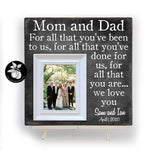 Parents of the Groom Gifts Picture Frame, Mother In Law Thank You Gift From Bride,  16x16