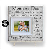 50th Anniversary Gifts for Parents Picture Frame, Golden Anniversary Gifts, 25th Anniversary Gift Ideas, Wedding Anniversary Party, 16x16