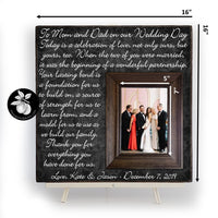 Parents Wedding Gift Picture Frame, Mother of the Bride Gift, Father of the Bride Gift, 16x16