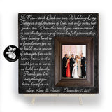 Parents Wedding Gift Picture Frame, Mother of the Bride Gift, Father of the Bride Gift, 16x16