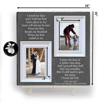 Father of the Bride Gift Picture Frame, Dad Gifts From Daughter, I Loved Her First 16x16 The Sugared Plums