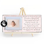 Personalized Baptism Gift for Goddaughter Frame, Christening Gift from Godparents, Irish Blessing, May Flowers Always Line Your Path 9x20