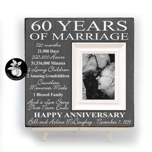 60th Wedding Anniversary gift personalised Crystal Cut glass round plaque  Ltd # | eBay