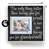 The Only Thing Better,  Christmas Gifts For Grandparents, Grandma and Grandpa Picture Frame, 16x16 The Sugared Plums Frames