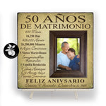 50th Anniversary Gifts for Parents,  Spanish Picture Frame, 25th Wedding Anniversary Gifts 16x16