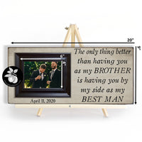 Personalized Best Man Thank You Gift, Will You Be My Best Man Picture Frame, Best Man Proposal Gift Ideas, Groomsman Proposal, 9x20