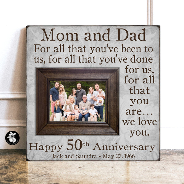 50th Anniversary Gift for Parents, Personalised 50th Wedding Anniversary  Gifts for Mum and Dad Couples Husband Wife, Golden Wedding Anniversary Gift,  50 Years, Acrylic Heart Block With Grey Bag : Amazon.co.uk: Handmade
