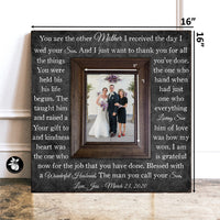 Mother of the Groom Gift, Mother of the Groom Frame Mother of the Groom Wedding Frame Mother in law wedding gift Parents of the groom