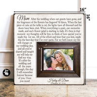Mother of the Bride Gift from Daughter, Gifts for Mom from Daughter, Mothers Day Frame, Wedding Thank You Gift for Parents, 16x16