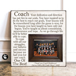 Basketball Coach Gift, Personalized Basketball Decor, Coach Thank You Gift, Soccer Coach Gift, Football Coach Gift Baseball Coach Gift 16x16