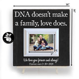 DNA Doesn't Make a Family Love Does, Adoption Gifts, Personalized Gotcha Day Gift, Family Gift for Adoption, Adopting Baby Gift, 16x16