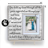 Mother of the Bride Gift from Daughter, Gifts for Mom from Daughter, Mother Gift From Daughter, You Held My Hand, Mothers Day Gift, 16x16
