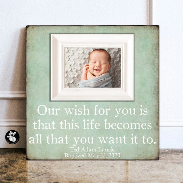 First Birthday Boy Gift Picture Frame, Adoption Gifts, Godson Gift, Goddaughter Gift, Confirmation Gifts for Girls Baptism Gift for Baby Boy