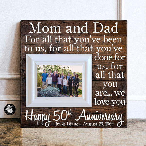 Parents 50th Anniversary Gift 50 Years of Marriage Golden - Etsy | 50th anniversary  gifts, Gift wedding anniversary, Golden anniversary gifts
