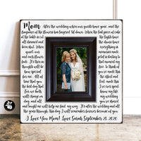 Mother of the Bride Frame, Gift from Daughter, Wedding Gift Parents, After the Wedding 16x16
