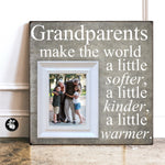 Custom Grandparents Frame, Long Distance Gift for Grandparents, Mothers Day or Fathers Day Gift Idea, Grandparents Make the World, 16x16