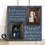 Then and Now 50th Anniversary Gifts for Parents, 50th Anniversary Decorations, Gifts for Grandparents, 60th Wedding Anniversary Gifts, 20x20
