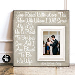 Mother of the Groom Gift Picture Frame, Mother In Law Gift from Bride, Wedding Gift for Mom and Dad, Parents Wedding Gift, 16x16
