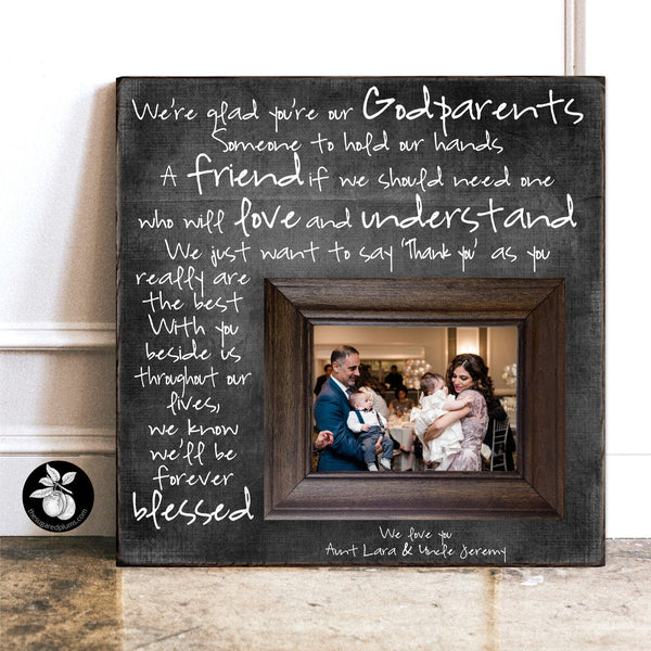 Personalized Godparent Gift Picture Frame, Godparent Proposal, Will You Be My Godparents. Baptism Gift from Godson or Goddaughter, 16x16