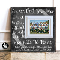 Unique Team Mom Football Gifts, End of Season Picture Frame from Team, An Excellent Team Mom is Hard to Find, 16x16 The Sugared Plums Frames