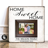 Home Sweet Home Wood Picture Frame, Established Framed Sign, Personalized Home Sign, Family Wooden Sign , Realtor Gift, 16x16