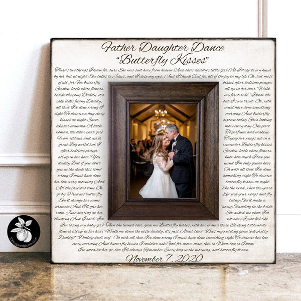 Father Daughter Dance Picture Frame, Father of the Bride Rustic Wedding Gift, 16x16 The Sugared Plums Frames