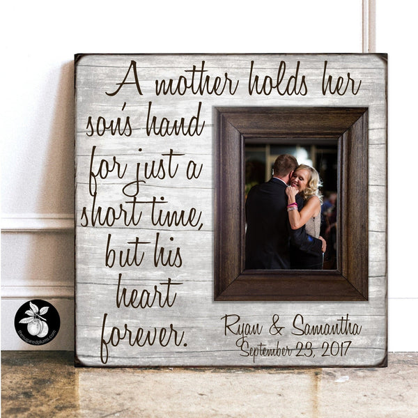 Mother of the Groom Gift from Son Picture Frame, Thank You Wedding Gift for Mom, Parents of the Groom Gift 16x16