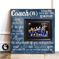 Personalized Lacrosse Coach Gift, Field Hockey Coach Picture Frame, Coach Thank You Gift, 16x16 The Sugared Plums Frames