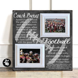 Football Coach Gift, Personalized Picture Frame With Name, End of Season Gift, Coach Appreciation Gifts, Coach Retirement Gift Ideas 20x20