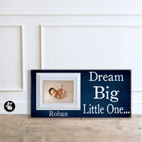 Baptism Gift for Boy, Birthday Present for Brother, New Baby Shower Gift Idea, Dream Big Little One, 8x20 The Sugared Plums