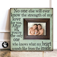 No one else will ever know the strength of my love for you, Personalized New Baby Boy Gift Picture Frame, Baptism Gift for Goddaughter 16x16