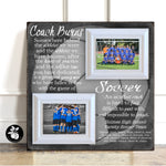 Soccer Coach Gift, Personalized Picture Frame With Name, End of Season Gift, Coach Appreciation Gifts, Coach Retirement Gift Ideas 20x20