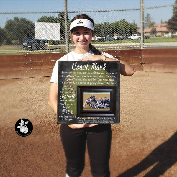 Softball Coach Gift, Coach Appreciation Gift, Softball Team Gift, Thank You Gift for Coach, End of Season, 16x16 The Sugared Plums Frames