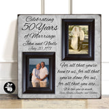 Then and Now Picture Frame, 50th Anniversary Gift, Gold Anniversary, Gifts for parents, 25th Anniversary, Anniversary Frame 20x20