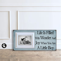 Baptism Gift for Boy, Birthday Present for Brother, New Baby Shower Gift Idea, Life Is Filled With Wonder and Joy, 8x20 The Sugared Plums