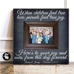 Wedding Gift For Couple Personalized Picture Frame, Gift for Bride and Groom from Parents, When Children Find True Love, 16x16 The Sugared