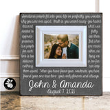 Personalized One Year Anniversary Gift for Boyfriend, Gift for Girlfriend, Wedding Gift for Couple, Picture Frame with Song for Wife, 16x16