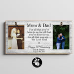 Anniversary Gift for Parents, Then and Now Picture Frame, 50th Anniversary Gift, Gift for Parents Golden Anniversary, Double Picture Frame