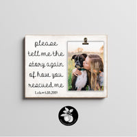 Adopt a Pet Picture Frame, Dog Adoption Gift Idea, Unique Cat Rescue, Tell Me The Story Again Picture Frame, Cat Rescue Gift