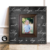 Little Boys Should Never Be Sent to Bed  Peter Pan Quote, Personalized First Birthday Gift Boy, Christening Gifts for Boys, Expecting Parents Gift, Baptism Gift Boy,