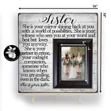 Personalized Gift for New Sister In Law, Maid of Honor Gift, Bridesmaid Picture Frame,  The Only Thing Better, 16x16 The Sugared Plums