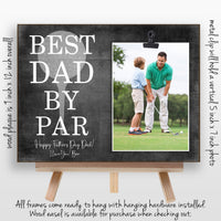 Personalized Golf Gifts For Men, Fathers Day Gift Picture Frame, Gifts for Husband, Golfing Gifts for Grandpa, Best Dad By Par, 5x7