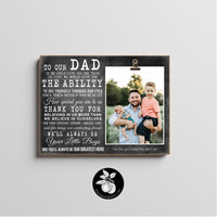 Personalized Father's Day Gift Picture Frame, Father's Day Gift From Wife, Gift for Grandpa from Grandkids, To Our Dad Greatest Hero 5x7