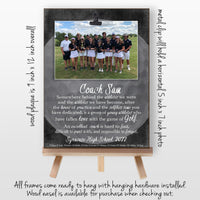 Personalized Golf Coach Gift Ideas Picture Frame, Thank You Gifts for Coaches, End of Season Gift, Coach Retirement Gift, 9x12