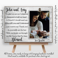 Personalized Will You Be My Godparents Picture Frame, Baptism Godparent Gift, Godparent Proposal Idea, I'm So Glad You are My Godparents