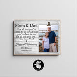 60th Anniversary Gifts for Parents Picture Frame, Diamond Anniversary Gifts, Grandparents Wedding Anniversary Party, Clip Frame