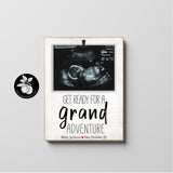 Pregnancy Reveal to Grandparents Picture Frame, Expecting Grandparents Frame, Get Ready for a Grand Adventure, We're Expecting