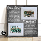 Football Coach Gift, Personalized Picture Frame With Name, End of Season Gift, Coach Appreciation Gifts, Coach Retirement Gift Ideas 20x20