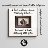 Loss of Father Gift, Memorial Picture Frame, I Love Walking Down Memory Lane, 16x16 The Sugared Plums Frames
