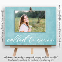 Missionary Frame for LDS Sister Missionary, Personalized Called to Serve Photo Frame, Missionary Farewell Decor, Missionary Homecoming Party